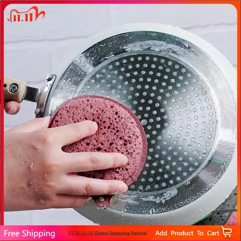 

3PCS Circular Sponge for Kitchen Cleaning, Dishwashing, Brushing Pots, Seaweed Sponge Blocks, Car Washing, Polishing, Waxing