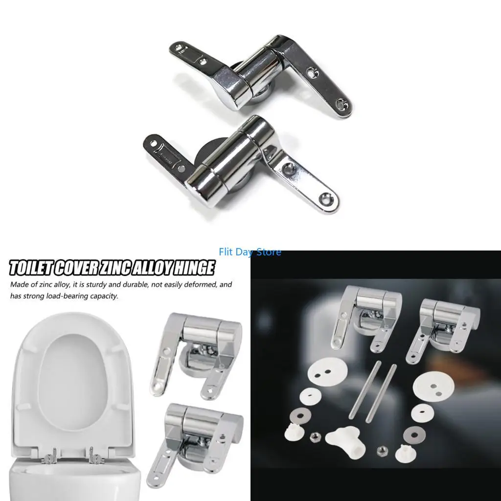 

F92C Toilet Hinges Replacement Part Toilet Lid Hinges with Slow Drop Mechanism Hinges for Toilet Simple Install
