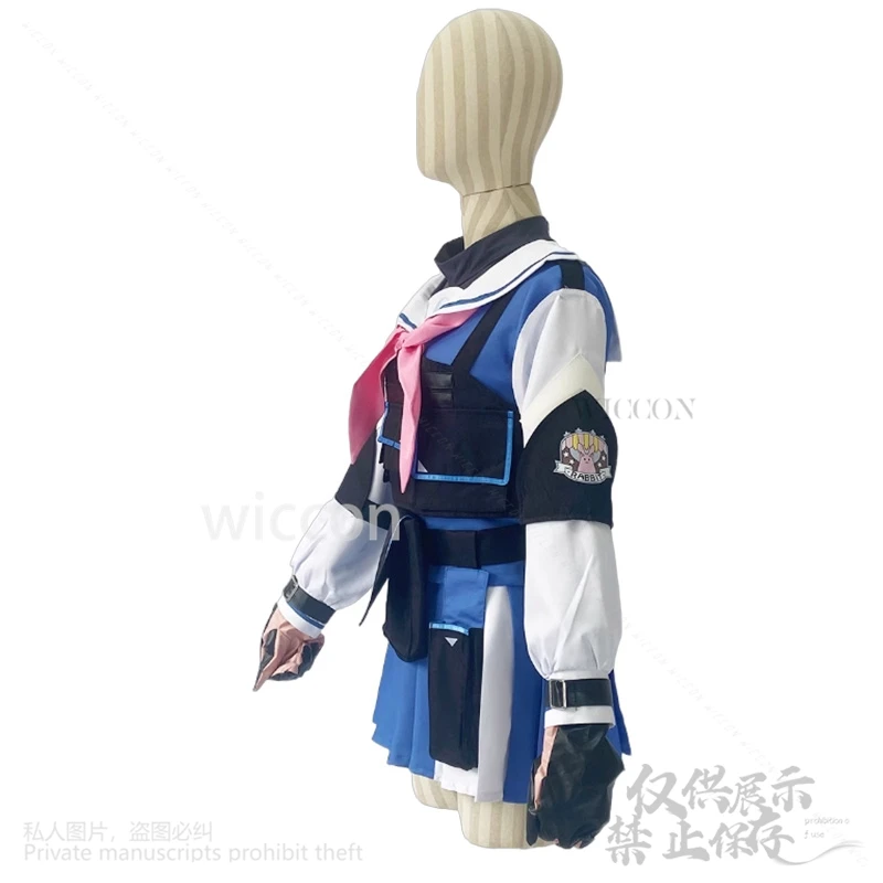 Цукиюки Мияко Косплей Индивидуальная игра Синий Архив Косплей Костюм Jk Школьная форма Платье Лолита Пальто Парики Джирай Каэй Девушки