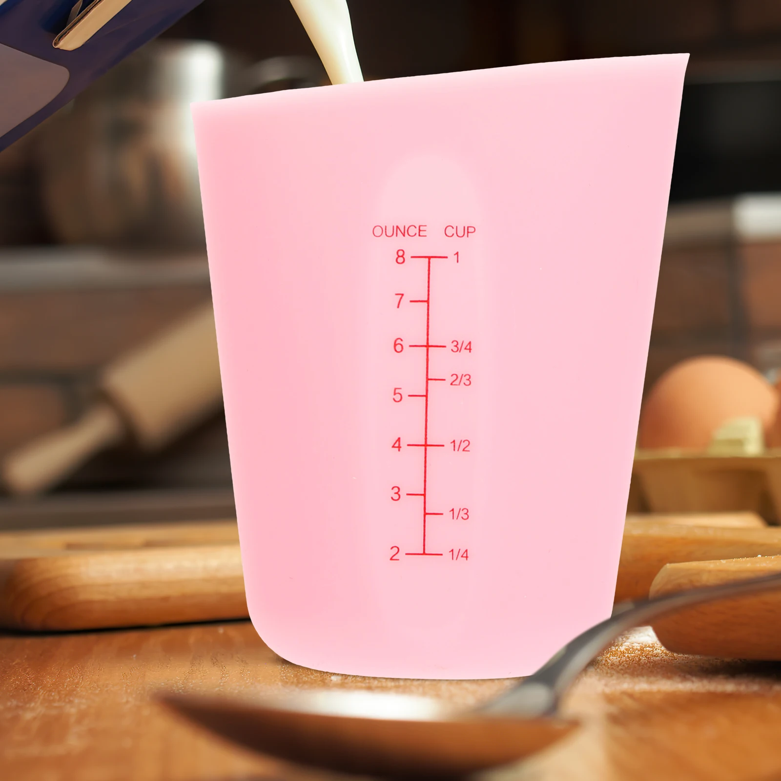 

2pcs Silicone Measuring Cups Non Stick Lightweight Laboratory Scale Flour Powder Waxing Graduated Mixing Jugs Kitchen Tools