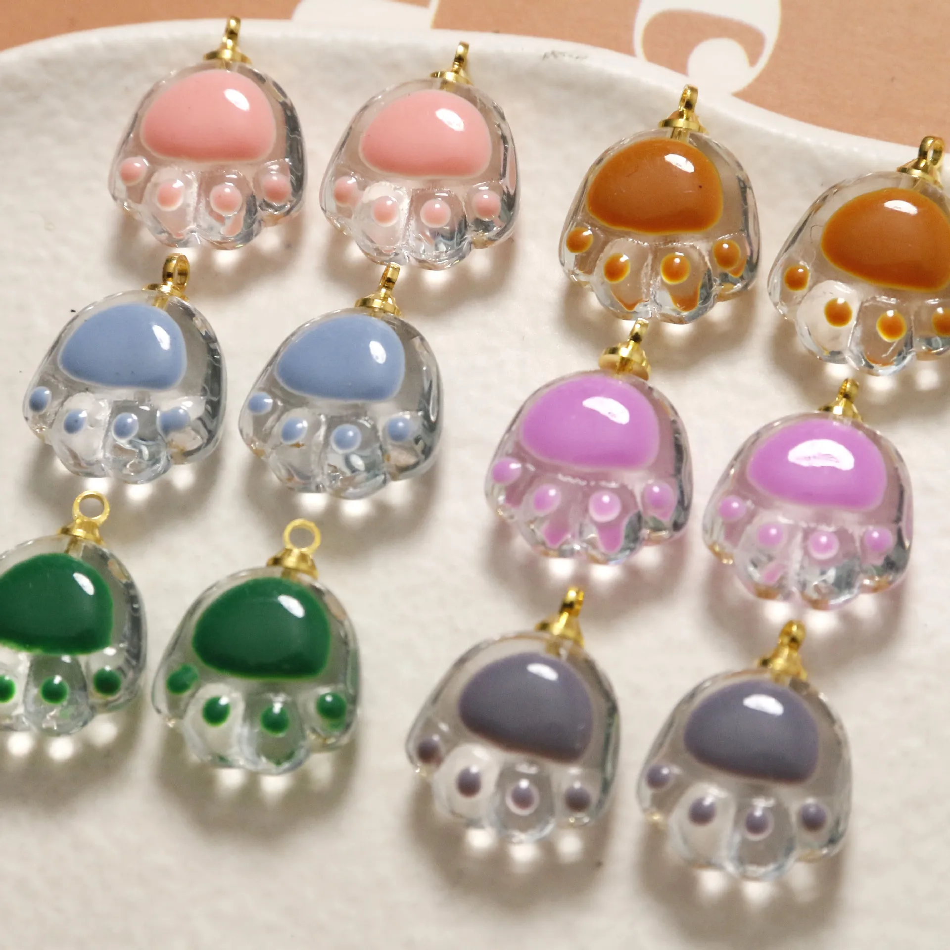 Cute Cat Claw Resin Charms par - Jewelry Making Paris avaliação e preço