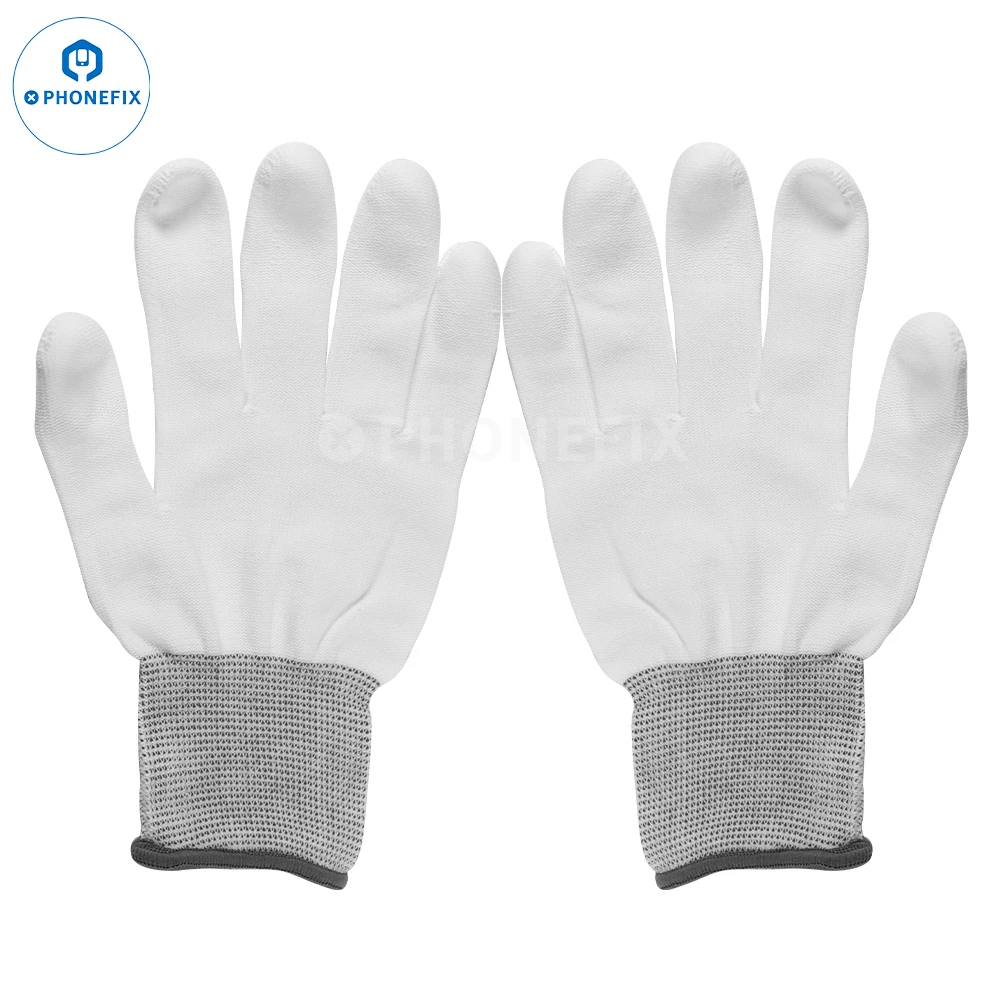 5คู่ไวนิลAnti-Static Anti-Skidหน้าต่างรถห่อถุงมือไนลอนคาร์บอนไฟเบอร์ถุงมือรถฟิล์มสติกเกอร์ติดตั้งเครื่องมือ