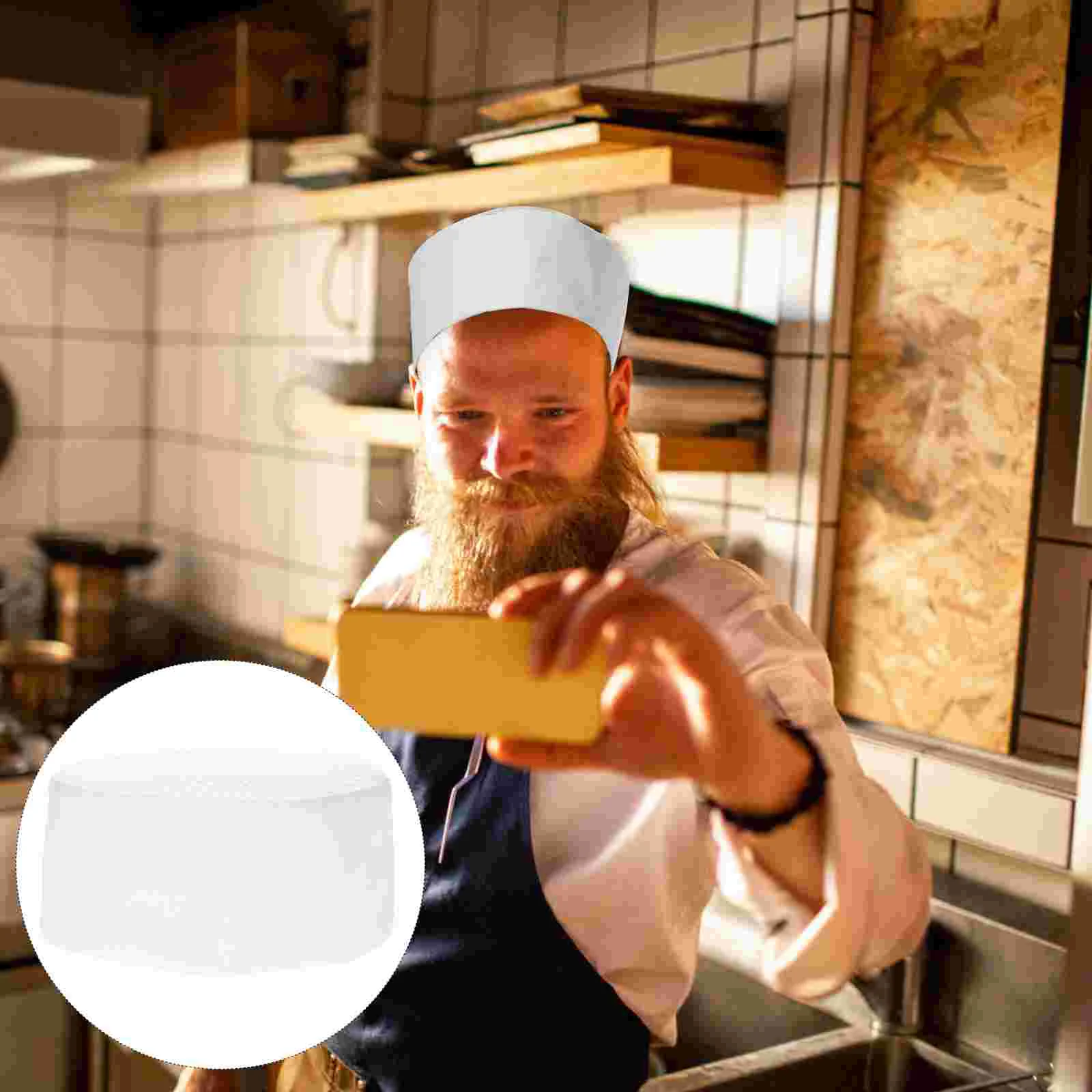 Chapéus de cozinheiro de restaurante, chapéu de chef, garçom para cozinha, algodão branco, homens e mulheres