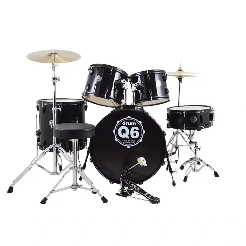 Drum Set Q6 Drum Set for Adults and Children Beginners Jazz Drum 5 Drums 2 Cymbals