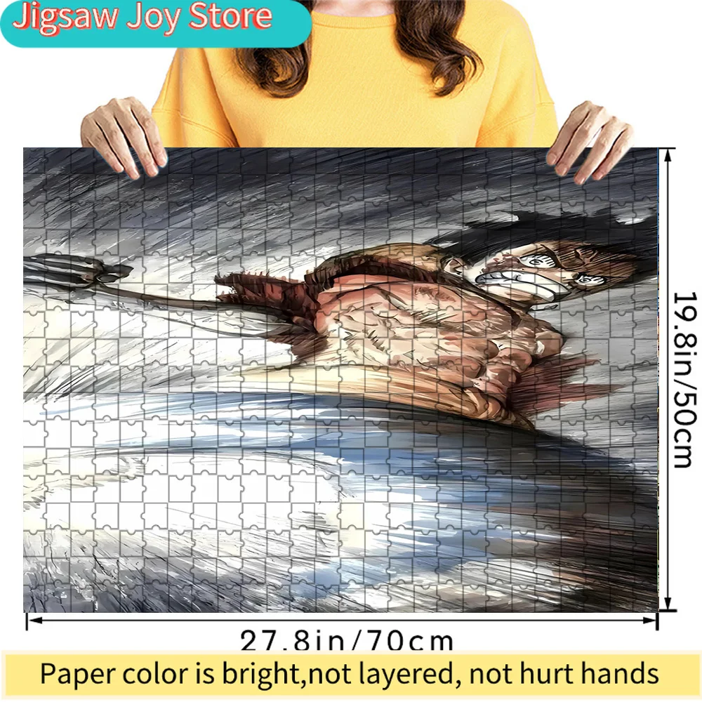 

Premium Paper Jigsaw Puzzle One Piece Monkey D. Luffy Intense Action Scene Art High Quality Cardboard Puzzle Fun Family Leisure