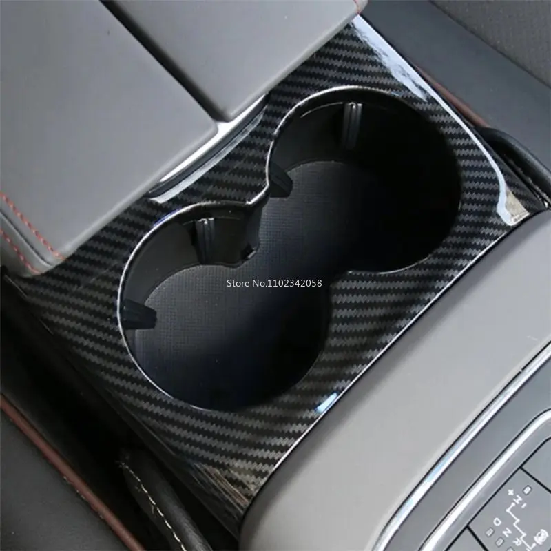 For Citroen C5 Aircross 2018 - 2022 ABS carbon Car Interior Central Control front Water Cup drink Holder panle Trim accessories