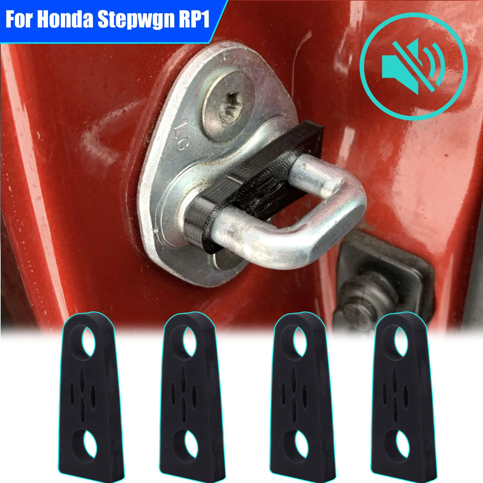 Car Door Lock Sound Deadener Damper Buffer For Honda Stepwgn RP1 2015–2022 Rattling Screaks Quiet Noise Deaf Soundproofing seal 