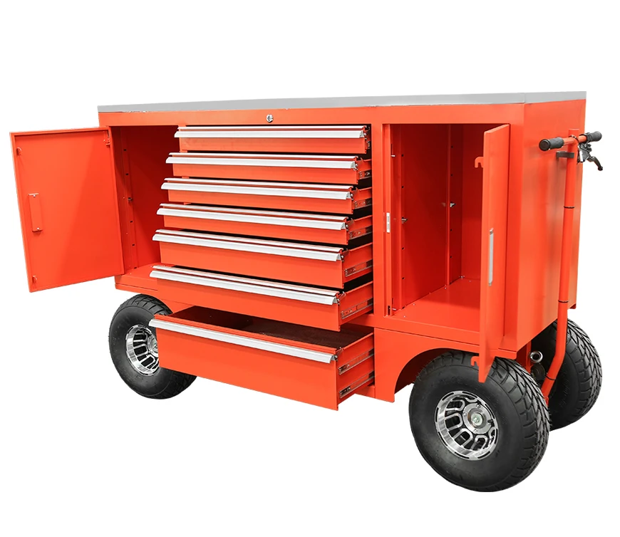 72 Inch Metal Rolling Pit Tool Box Cart Wagon Trolley Racing With Drawers For Sale