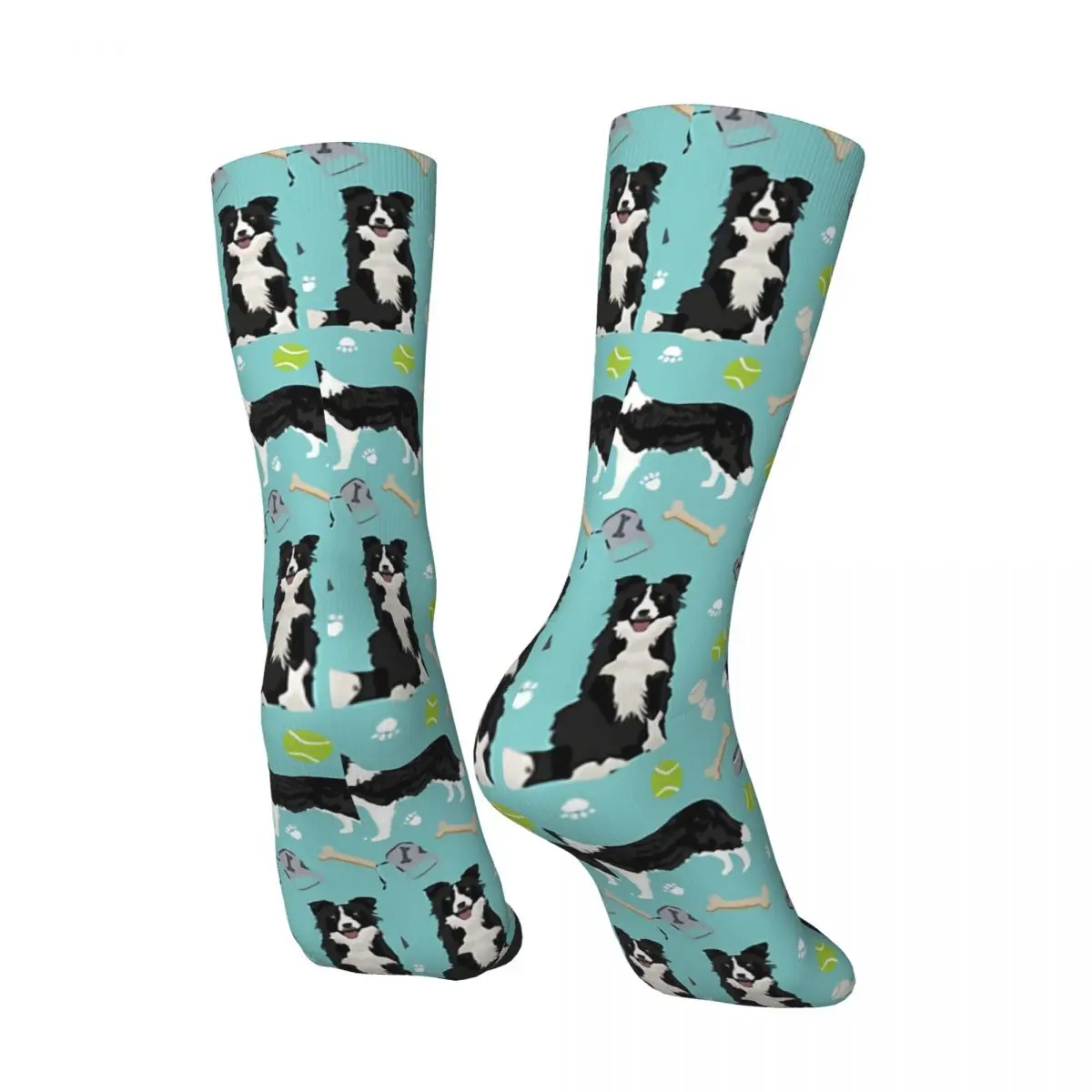 Bone Dog Border Collie Socks Shopping 3D Print Boy Girls Mid-calf Sock