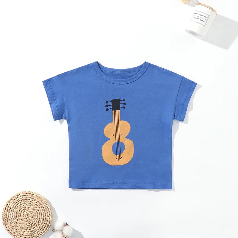 Spring Summer 2024 Children's T-shirt  Casual Cartoon Short Sleeve Top for Baby Boys & Girls  Ins-style 1-11 Years in Stock