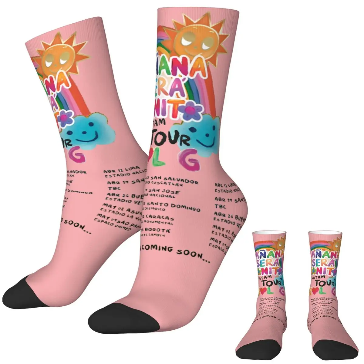 

Singer Karol G Stockings Manana Sera Bonito Bichota Harajuku Design Novelty Socks Winter Anti Skid Socks Unisex Men Soft Socks