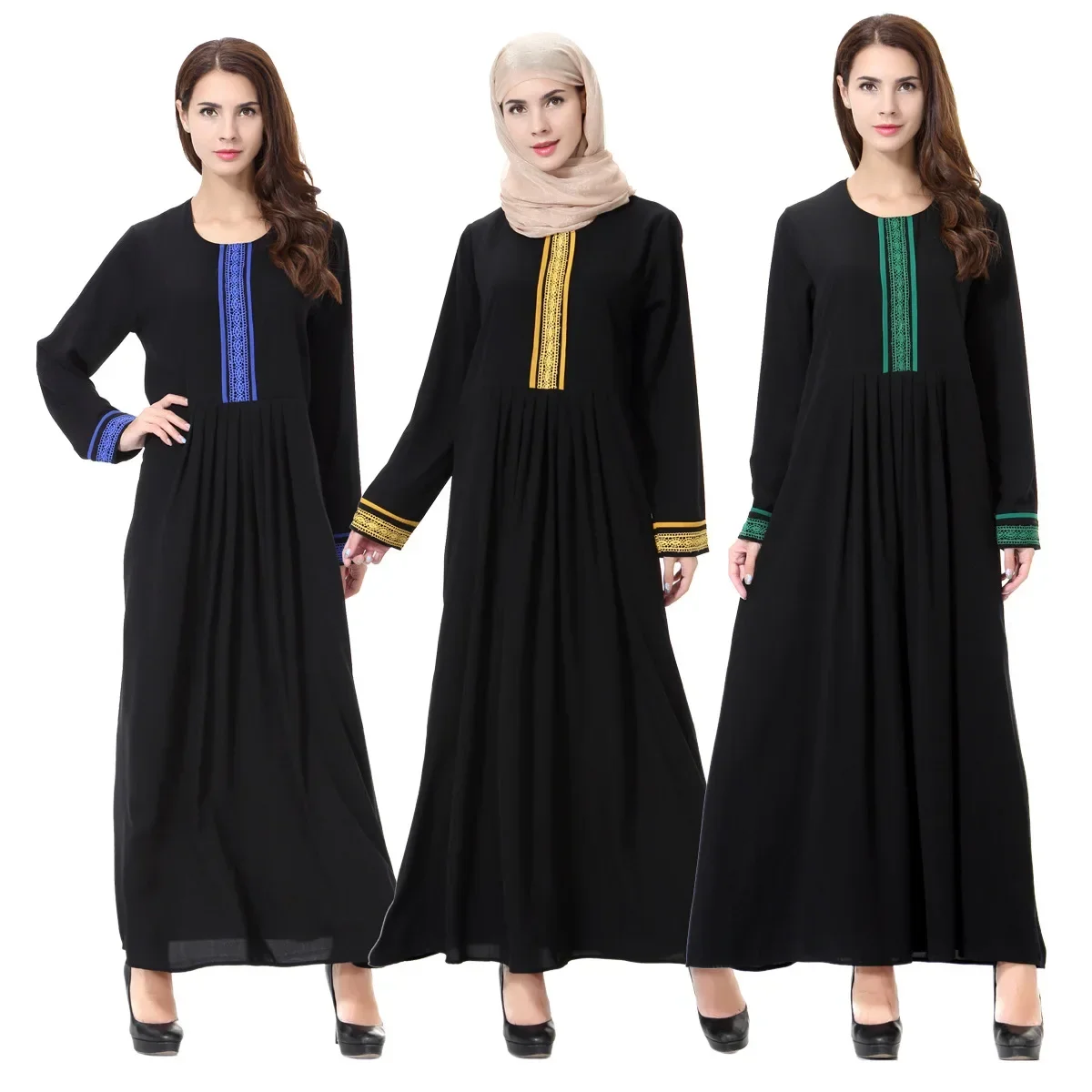 

Elegant Hot Eid Prayer Abaya Dubai 2026 New Muslim Clothes for Women Long Sleeve Islamic Dress Summer Black Kaftan Fashion Suit