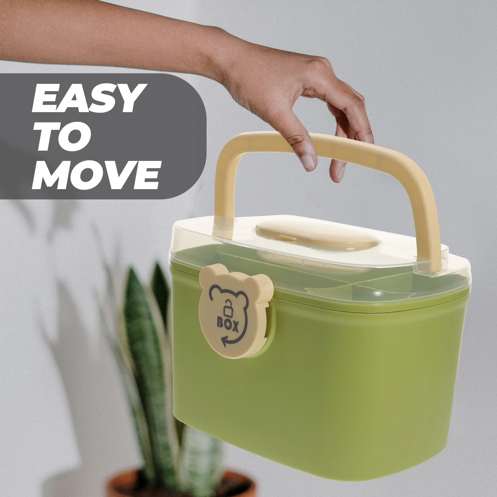 

Medical Storage Box Large Capacity Portable Medicine Organizer Double Design for Home Office Travel First Aid Case