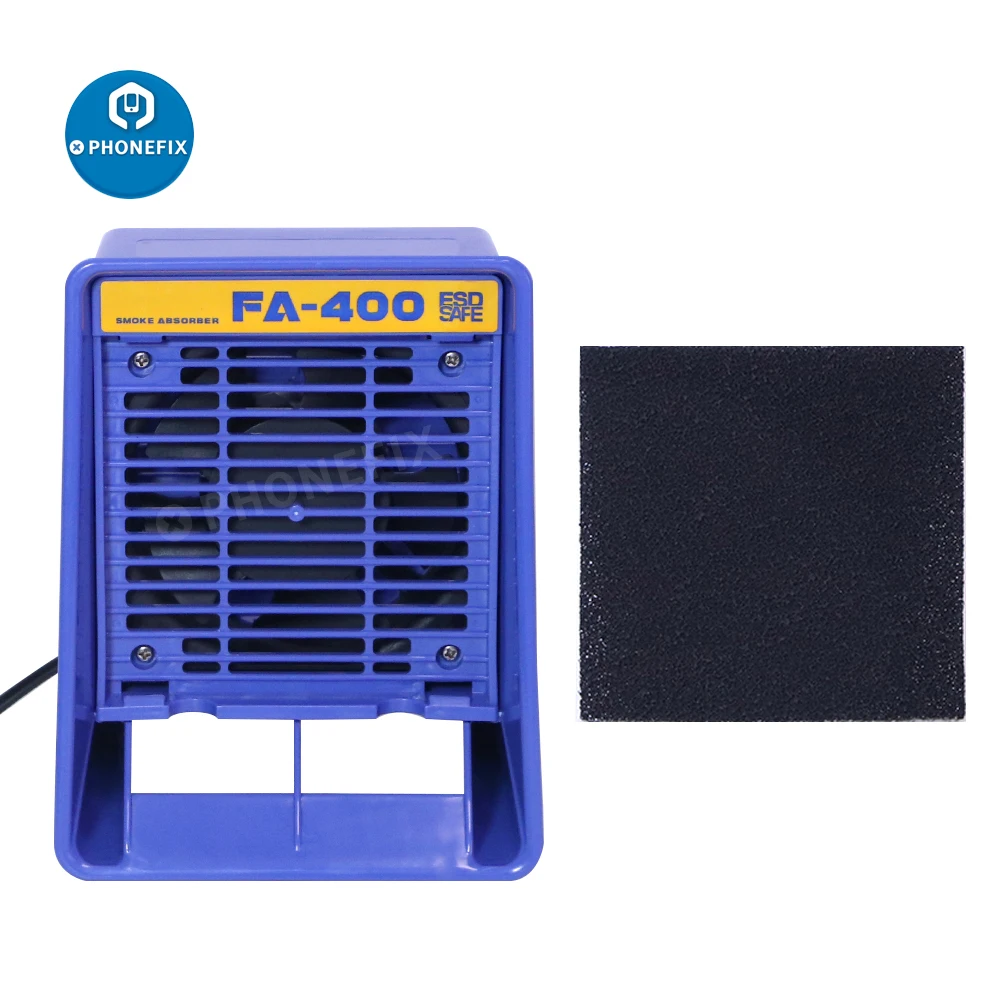 

FA-400 Solder Iron Smoke Absorber ESD Fume Extractor Anti-Static Smoking Instrument 1Pcs Free Activated Carbon Filter Sponge