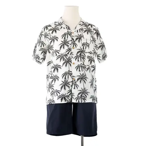 Familjemode Strand Mor Far och Son Kit Semester 2025 Mamma och Dotter Lika Festklänningar Pappa och Barn Pojke Kläder Set 10 best sales familjeklänning för mor far och son - №6