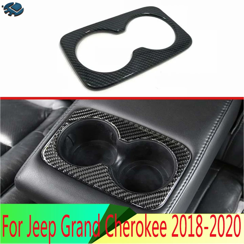 

Для Jeep Grand Cherokee 2018 2019 2020 автомобильные аксессуары для стайлинга на заднее сиденье, держатель для напитков, хромированная накладка, рамка, объемная рамка
