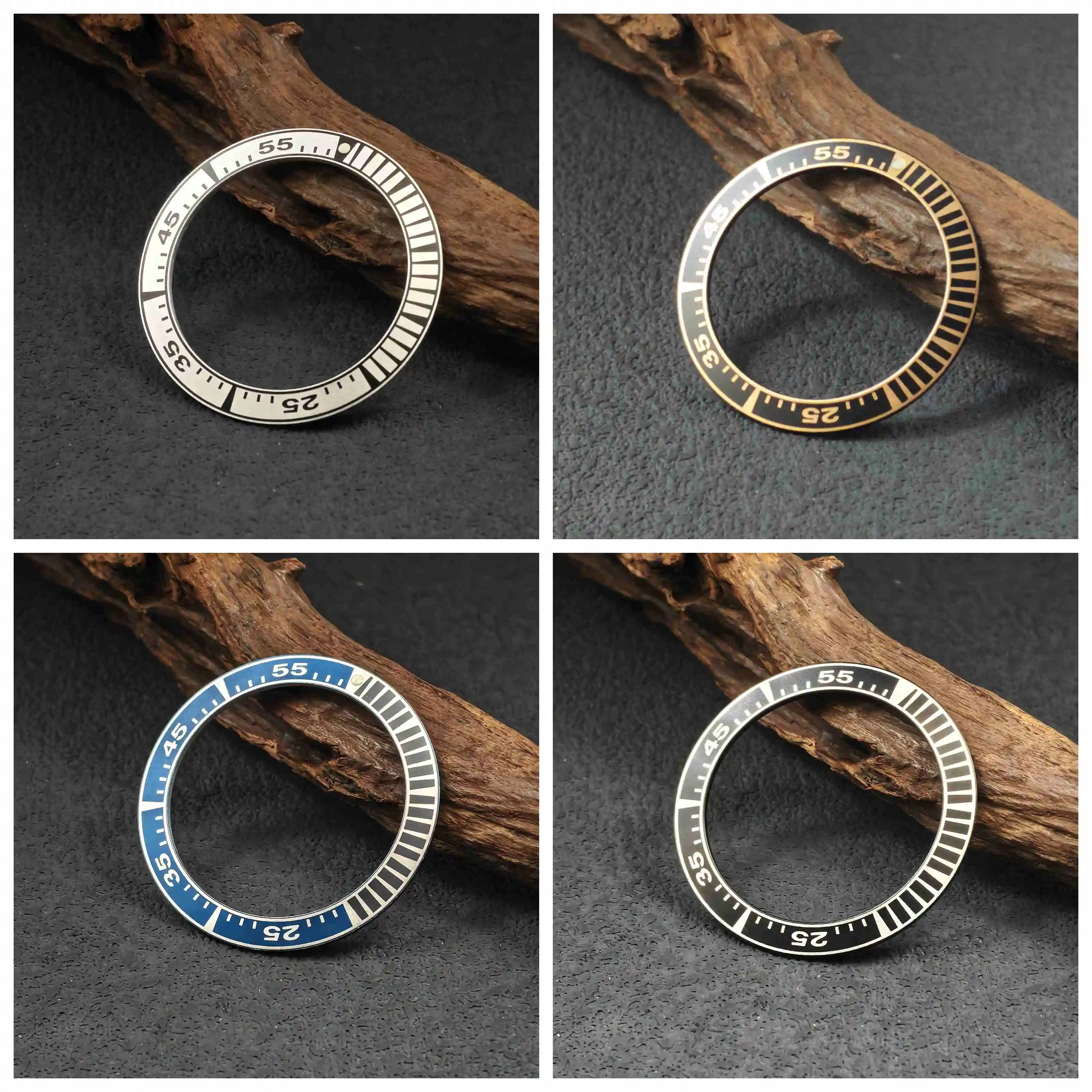 

40.9MM Watch Bezel Insert Flat Aluminum Bezel For Men's Mechanical Watch Case Bezel Insert Fits Watch For NH35 NH36 Movement