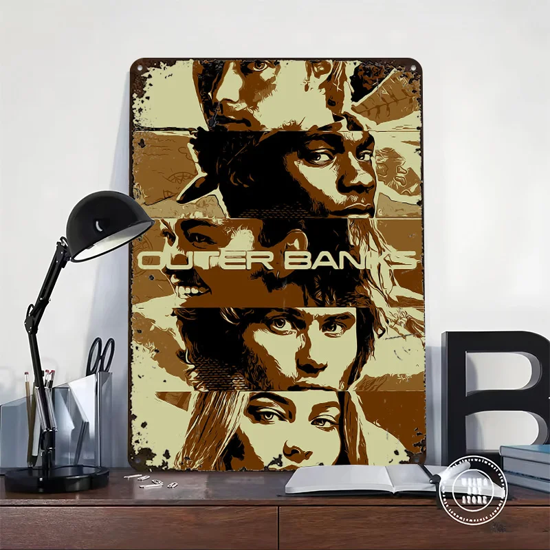 Outer Banks TV Show Poster Customized Vintage Metal Signs Wall Art Retro Tin Plaque for Modern Home Decoration Ornaments Decor