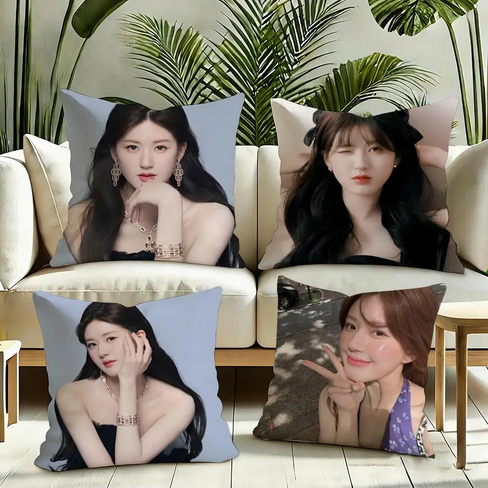 Zhao Lusi Cushion Cover Reversible Plush Pillow Cover Soft Fluffy  Home Decor for Sofa Bedroom