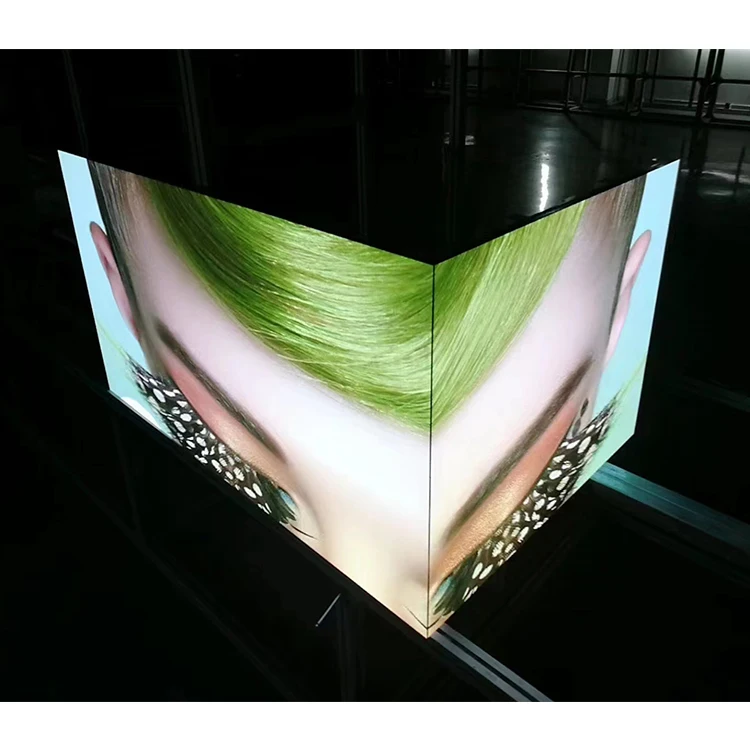 جودة عالية 4-الوجهين الزاوية اليمنى SMD شاشة عرض LED داخلية عمود شاشة LED #3