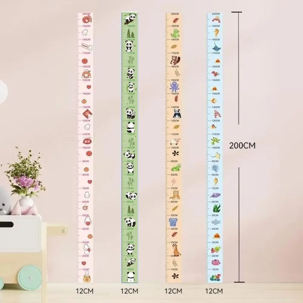 2M Height Height Measurement Sticker Self-adhesive Removable Height Measuring Tape Waterproof Catoon Pattern