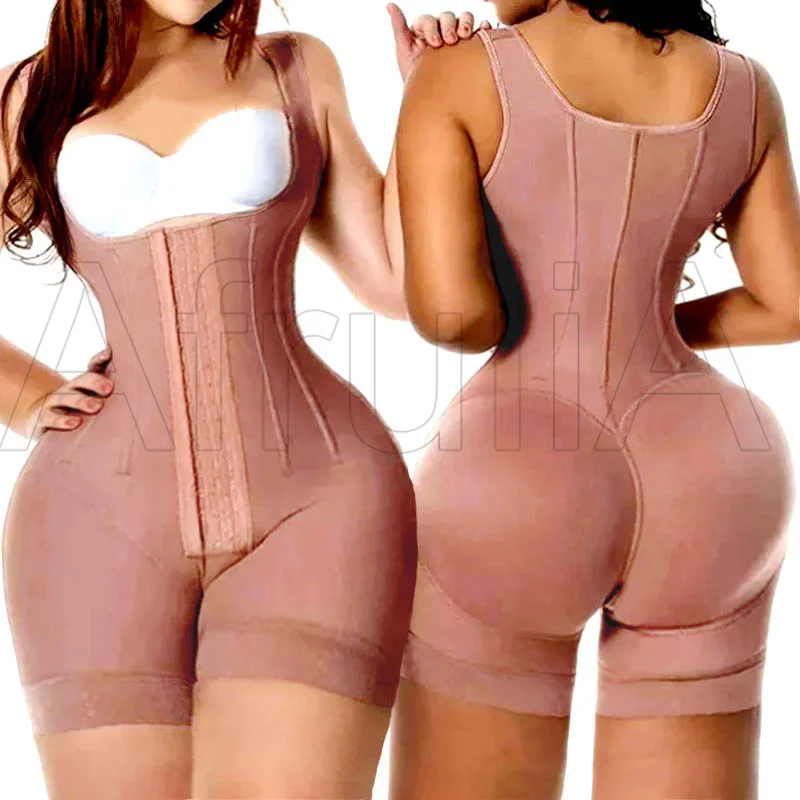 AfruliA Fajas Colombian Girdle Bodysuits Shapewear Butt Lifter Body Shaper Slimming Sheath Waist Trainer High Compression Corset