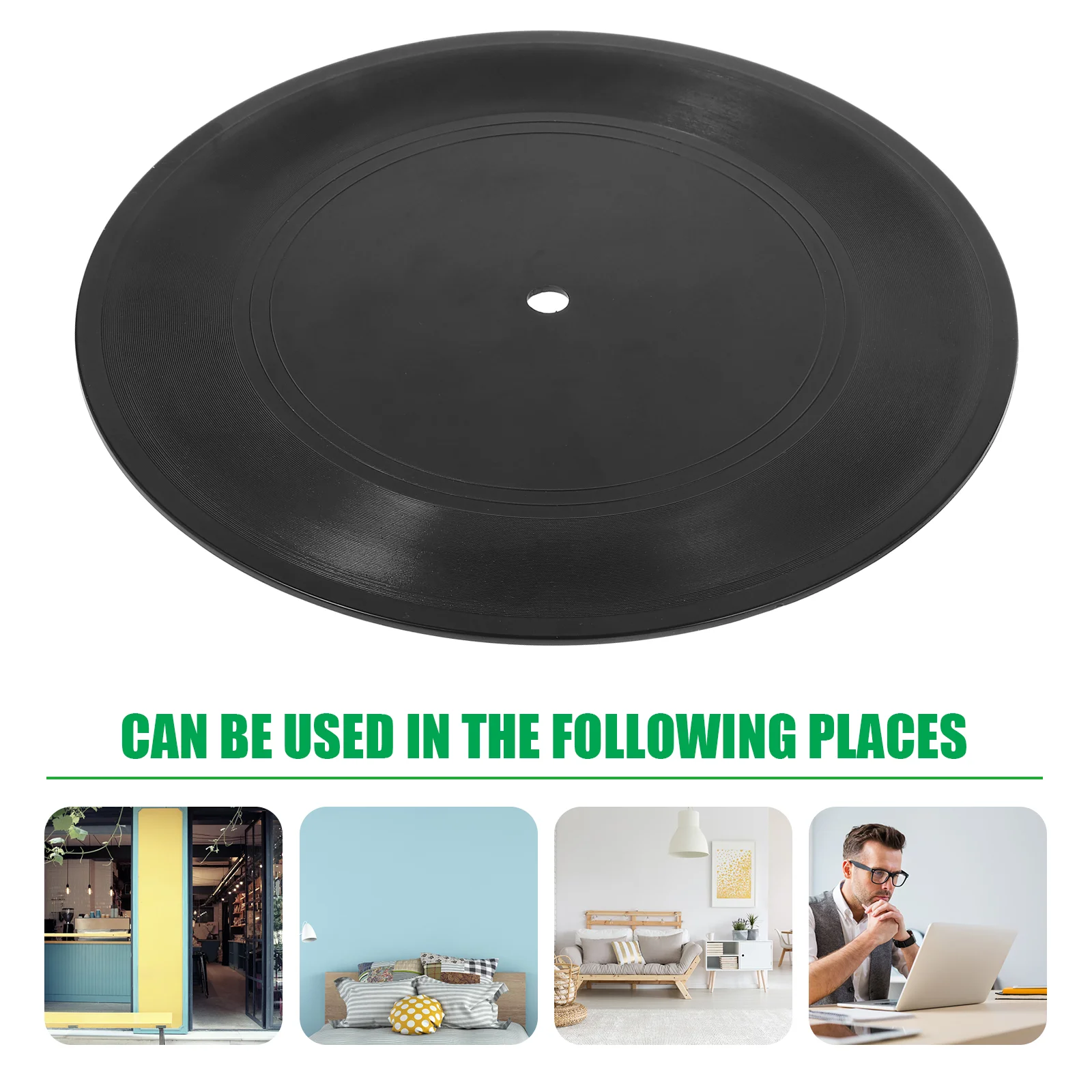 s 12 Inch Black Vinyl Record Wall Decor Retro Plastic Disc for Home Bar Cafe Party Interior Adornments Non Fading Music