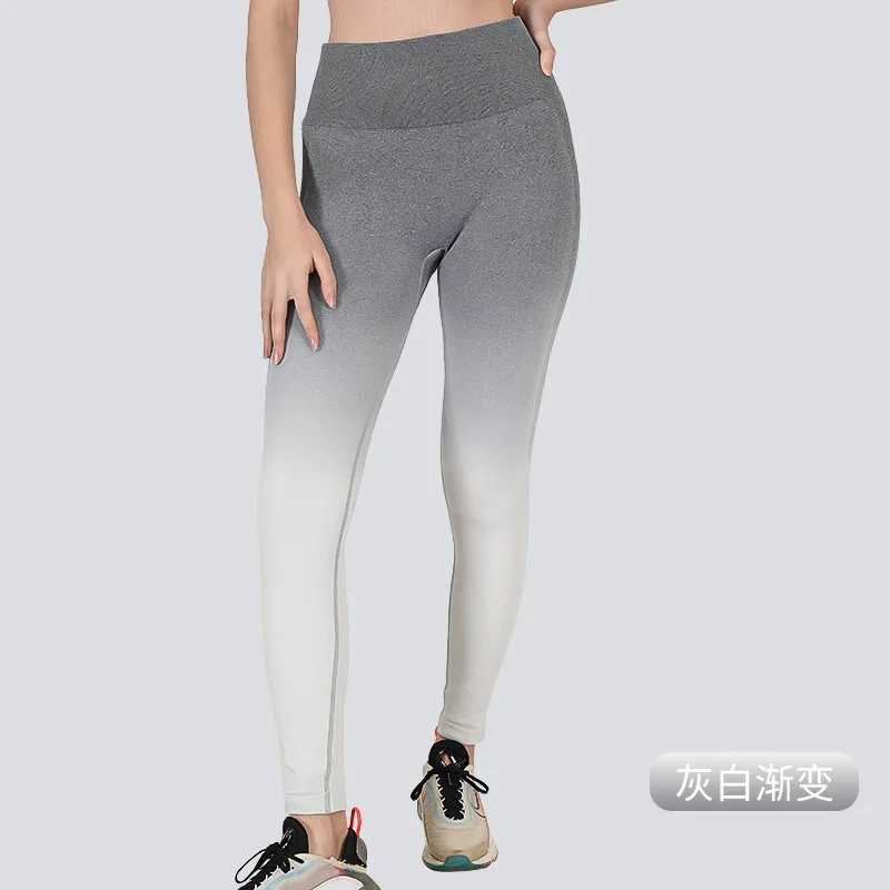 2026 New Seamless Gradient Yoga Pants for Women High Waist Butt Lifting Breathable Gym Fitness Running Leggings