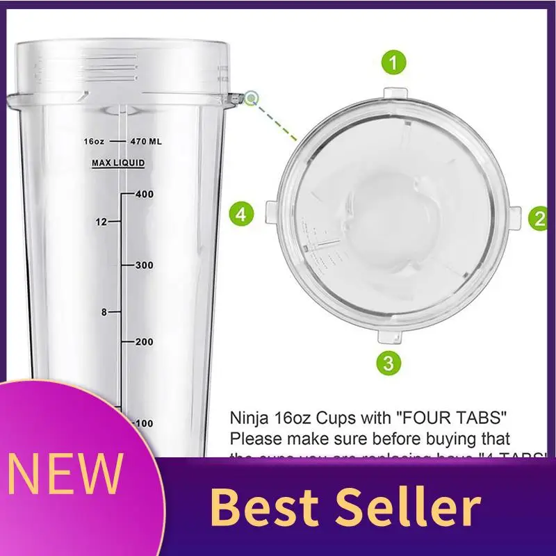 

B46C 2Pcs Juicer Accessories 16OZ With Scale Parts Accessories For NINJA BL740/BL770/BL771/BL772/BL780/BL660/BL663/BL810/BL820/B