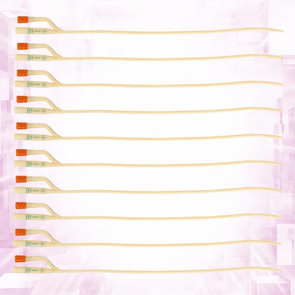 12 قطعة قسطرة البول القسطرة القابل للتصرف أنبوب الإحليل ثنائي الغرفة مسبار البول المريض