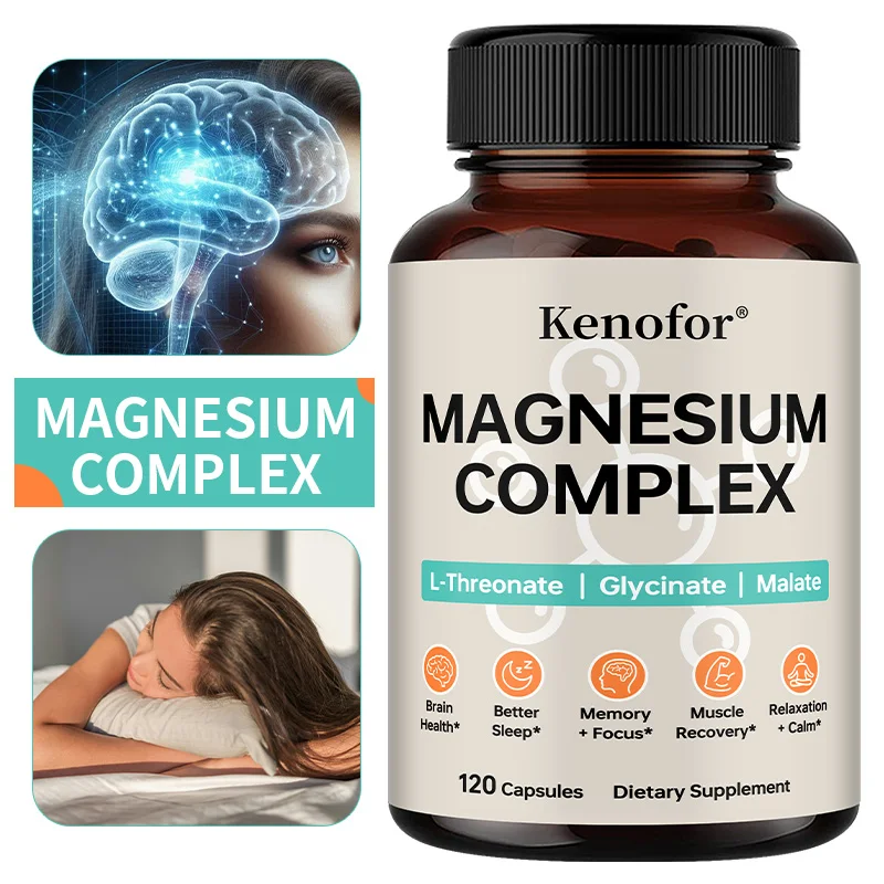 

Magnesium Complex Supplement with L-threonine, Glycine, and Malate To Support Brain Health, Memory, Concentration, and Sleep