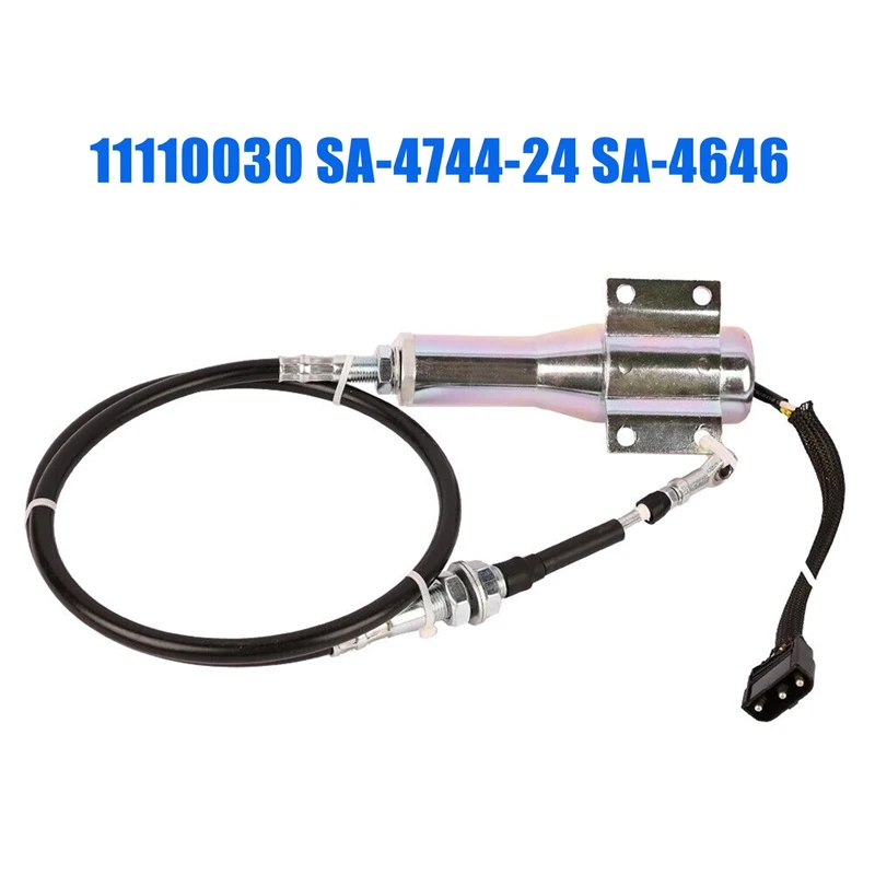 24V Stop Solenoid For Volvo Wheel Loaders Parts L70C L120C L90C L220D L70D VOE 11110030 SA-4744-24 SA-4646