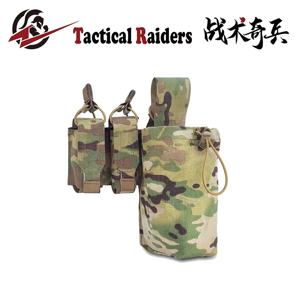 

Outdoor Tactical Recycling Bag Waist Dump Pouch 9mm Double Mag Pouch+5.56 Single Mag Bag Combination Set