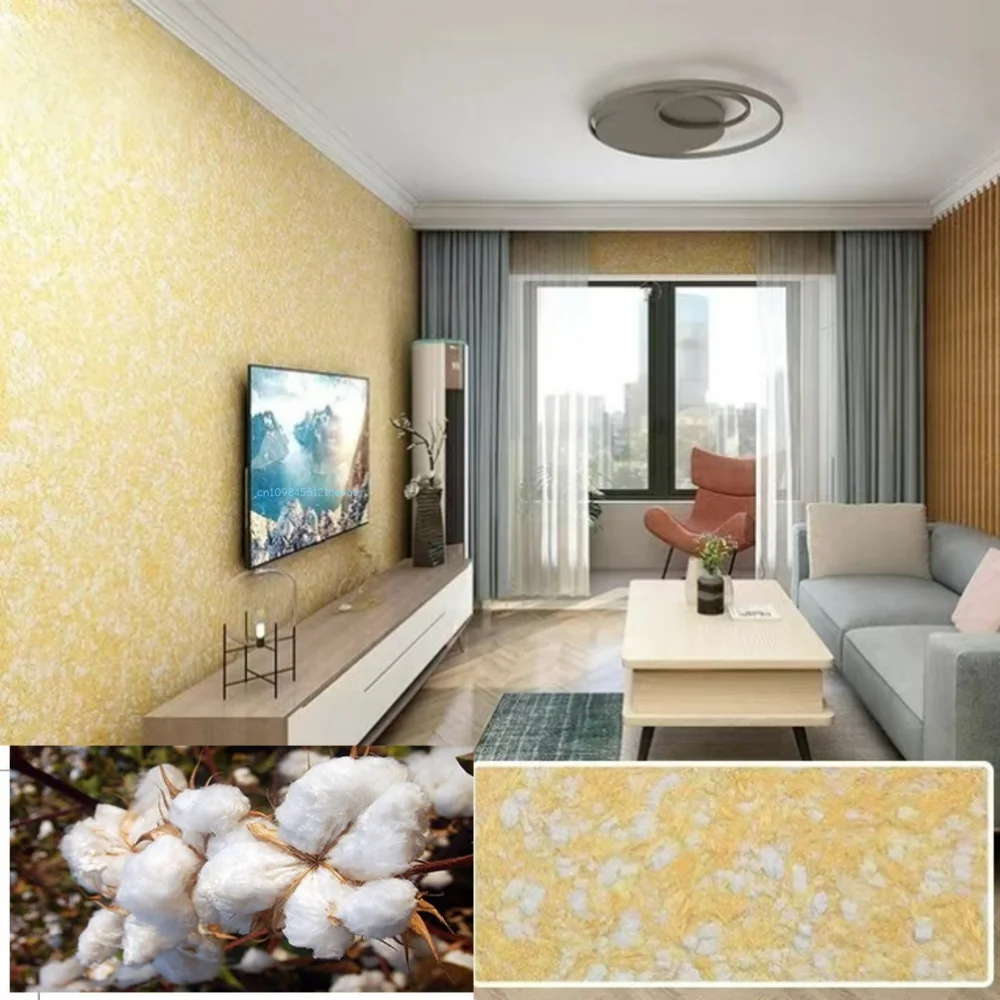 

Ecological Wall Clothing Plant Fiber Paint Wall Decoration Self-Brushing Household Wall Mud Instead Of Wallpaper Wall Stickers