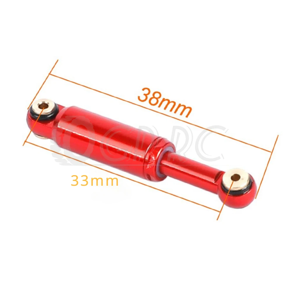 4Pcs 33/40.5/52mm Metal Shock Absorbers Damper for Axial SCX24 90081 AXI00005 AXI00002 C10 1/24 RC Crawler Car Upgrade Parts