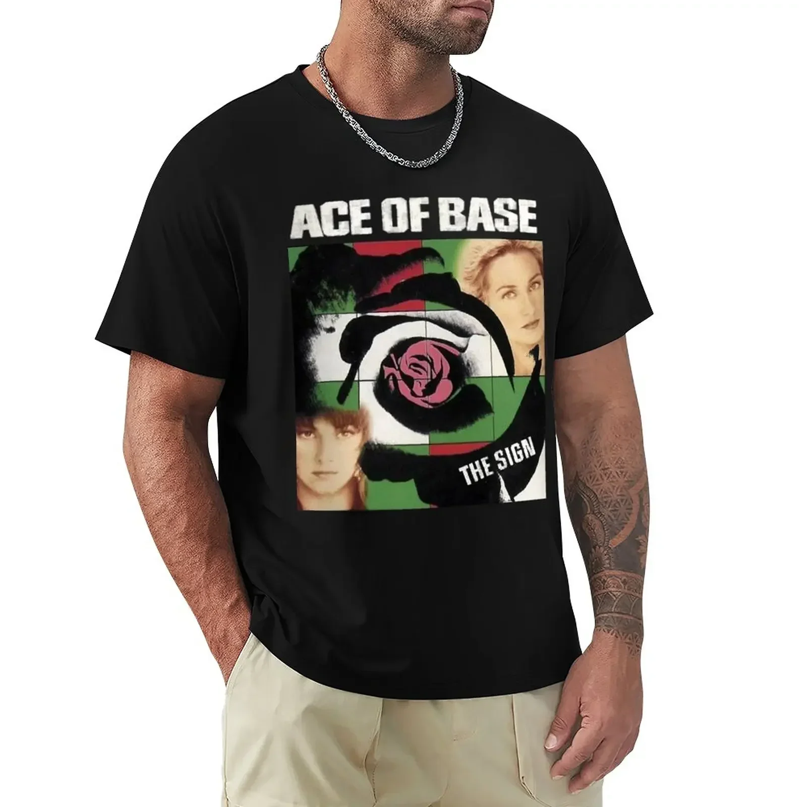 Blackwhitereddesign pop rock heavy metal country band ace of base Classic T-Shirt tees męskie gładkie t shirty