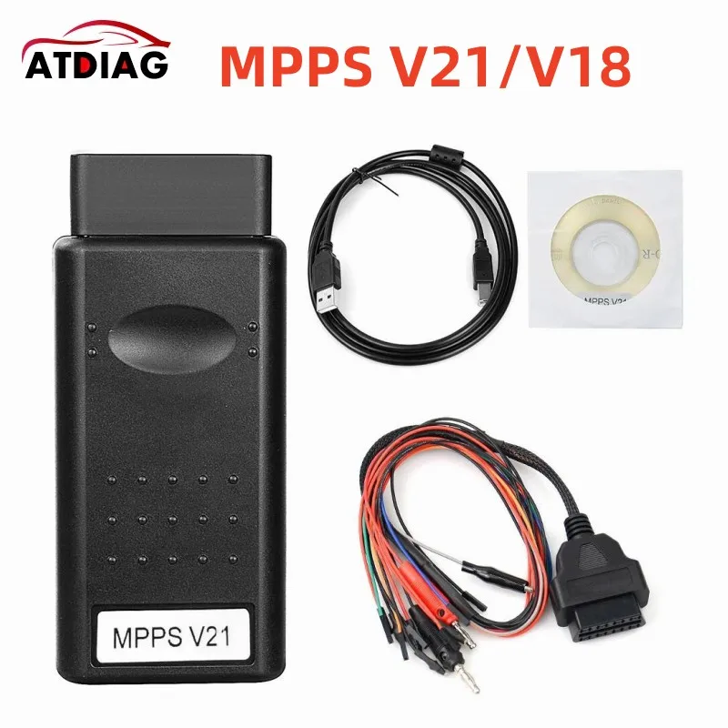 MPPS V21 Auto ECU Chip Tuning Interface MPPS V21 For EDC15 EDC16 EDC17 MPPS V18 Multi-Language CAN Flasher Remap Cable