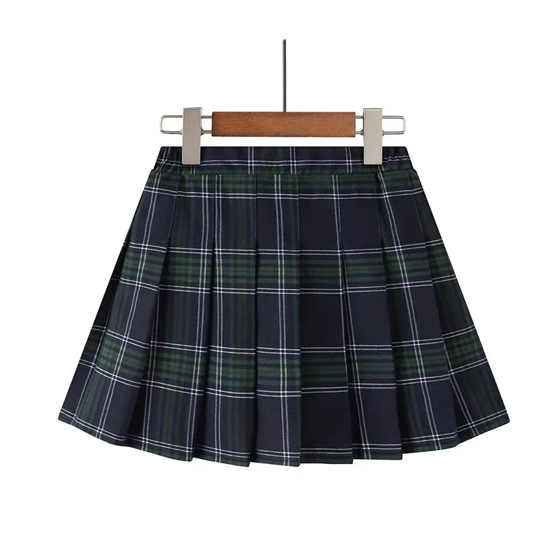 2023 Spring Girls Pleated Skirt Preppy Style Casual All-match Short Skirt for Kids Four Seasons School Teenage Children Skirts