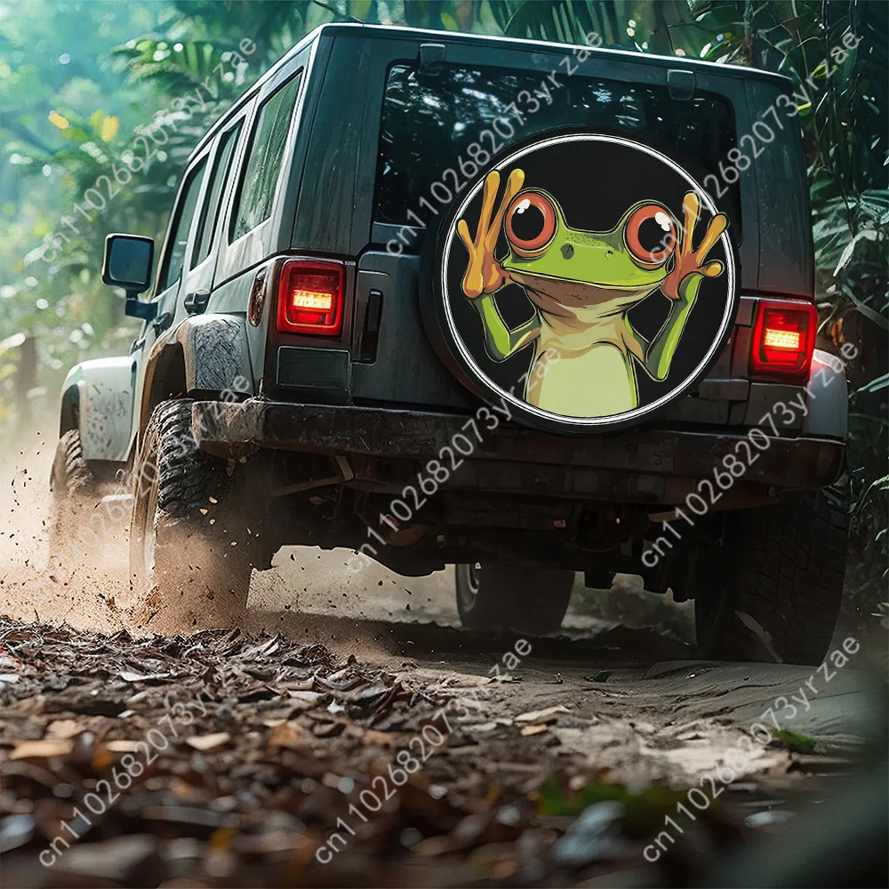 

Cute Big Eye Frog Various Models Spare Car Tire Cover Prevention Sand Dust rainwaterTire Cover Sturdy Durable Tire Covers