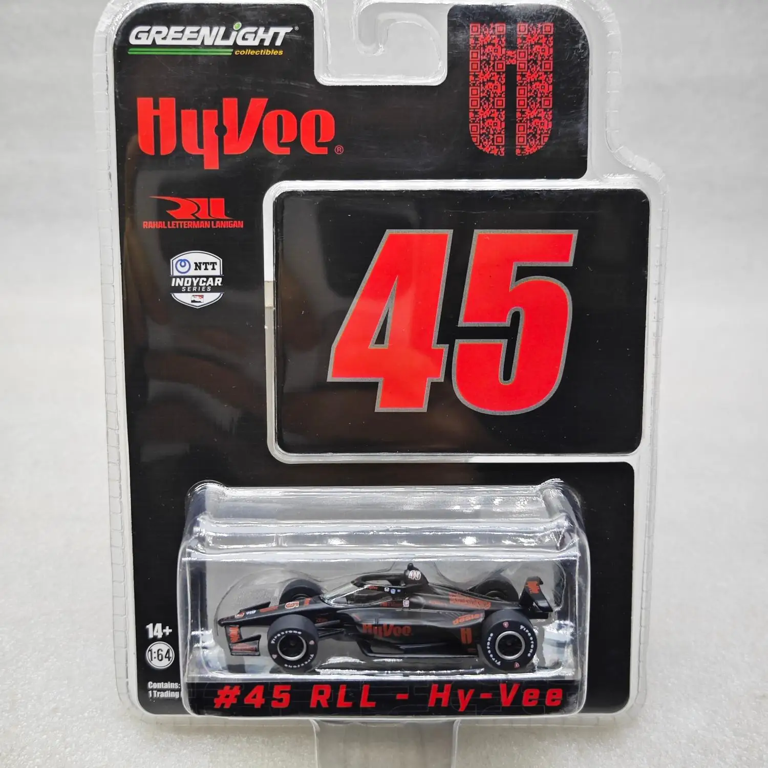 

Greenlight 1:64 NTT Indy Racing # 45 RLL - Hy - Vee Черный