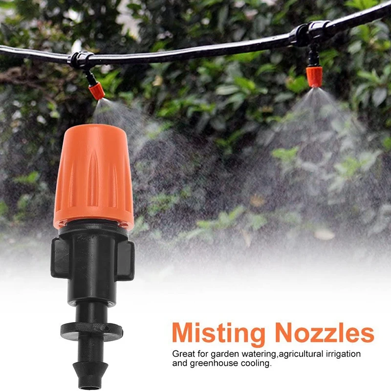 50 Pcs Drip Irrigation Spray Nozzle, Water Spray Nozzle, Adjustable In 2 Modes: Water Mist And Water Column