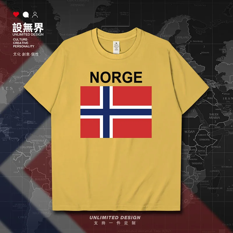 

Norway Norge NOR mens t shirt tees tracksuit Short-sleeved Short Sleeve brands printed white men's t-shirt tops summer clothes