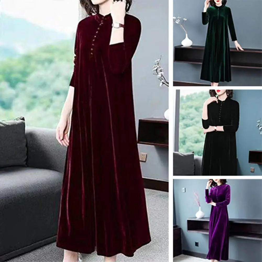 

Stylish Women Fall Dress Loose Thermal Soft Comfortable Autumn Dress