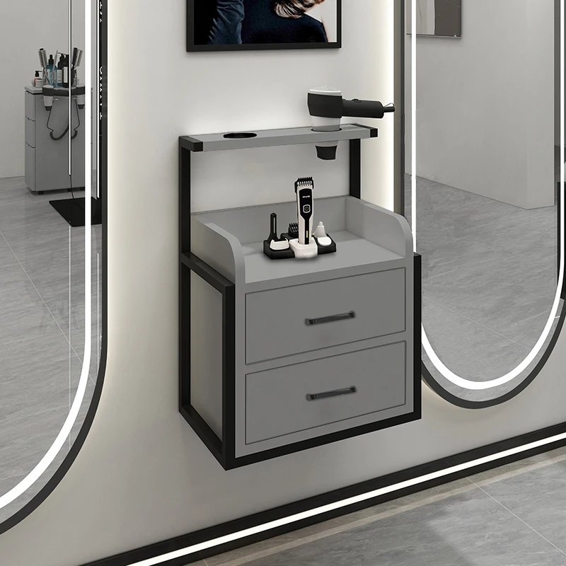 

Barber shop tool salon special hair cutting workbench Wall-mounted hairdressing shop tool cabinet Hair cutting storage cabinet