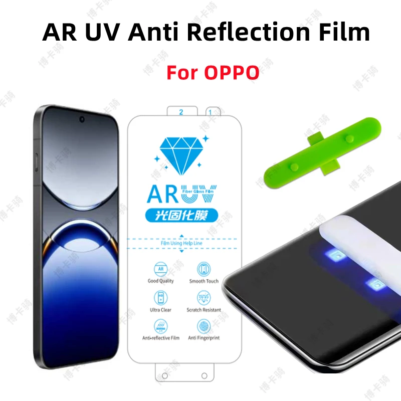 

2pcs AR UV Anti Reflection Film for OPPO Find X8 HD UV Screen Protector For OPPO Find X7ultra X6pro Reno13 Screen-Enhancing Film