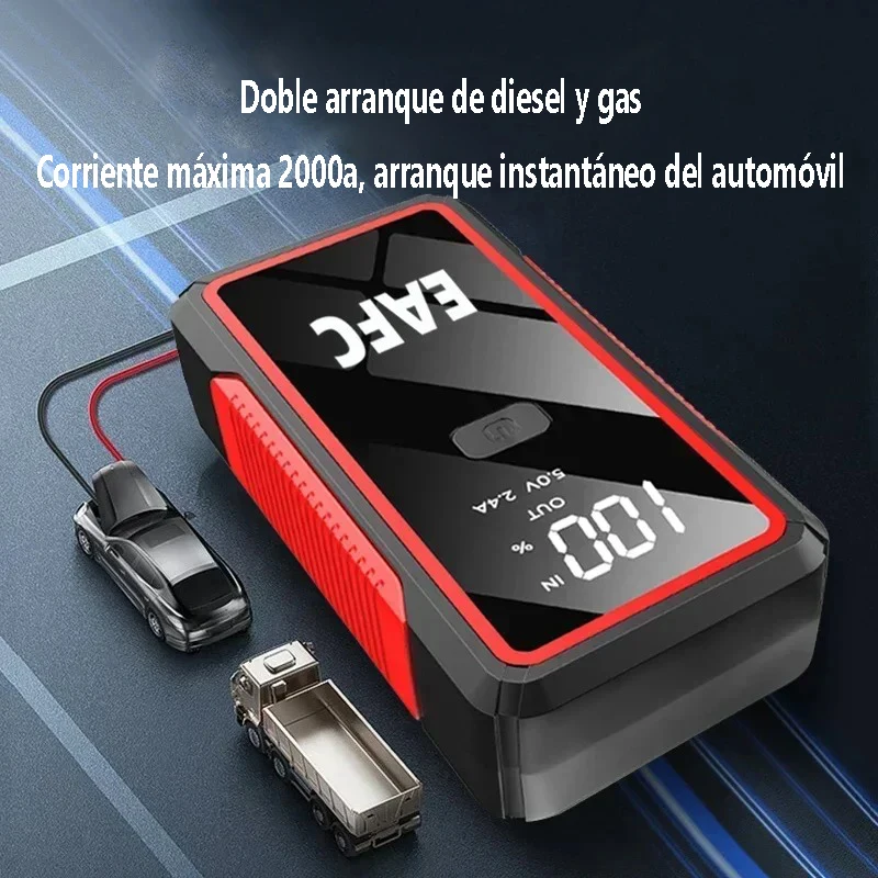 2000A 12V Car Jump Starter Power Bank Portable Power Station Auto Battery Booster Charger Car Emergency Booster Starting Device