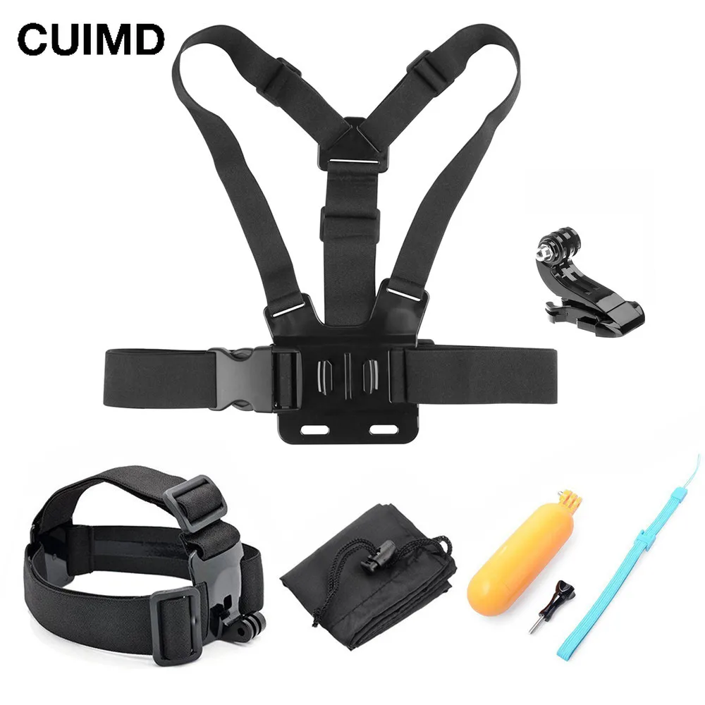 Chest Strap Headband Floaty Bobber Mount for Gopro Hero 10 9 8 7 6 5 4 4S 3 3+2 for Xiaomi Yi and Sjcam Sj4000 SJ5000