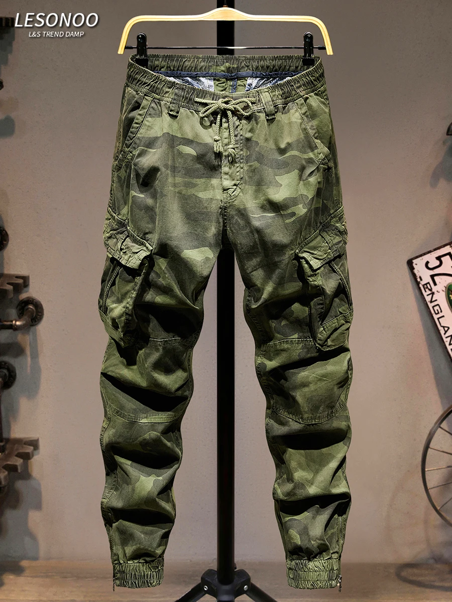 

Camouflage Workwear Pants Men's Trendy Casual Loose Fit Elastic Waist Cargo Pants Autumn 2025 Spring Summer Autumn Winter