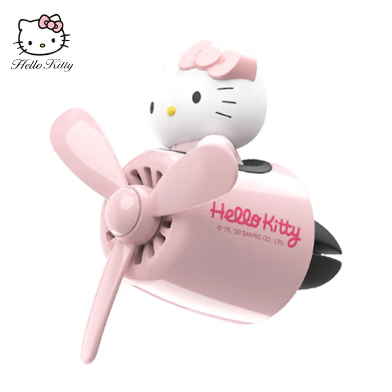 Hello Kitty désodorisant de voiture mignon pilote hélicoptère ventilateur voiture intérieur évent décor parfum cadeau aromathérapie atmosphère
