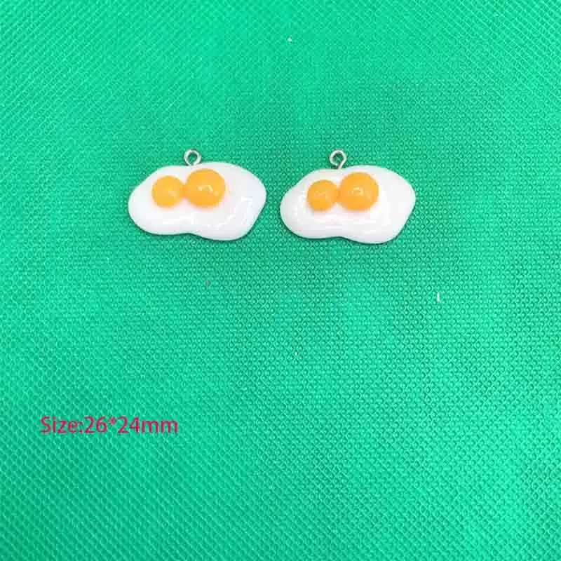 10pcs Cartoon Simulation Cute Multi-shaped Eggs Charms For Pendant DIY Earrings Necklace Jewelry Accessories Finding